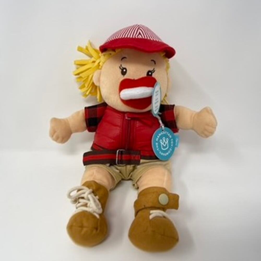 NWT Manhattan Toy Baby Stella Learn to Dress Cloth Baby Doll Magnetic Pacifier